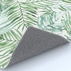 Watercolor palm leaves pattern Rug Gallery Image 4