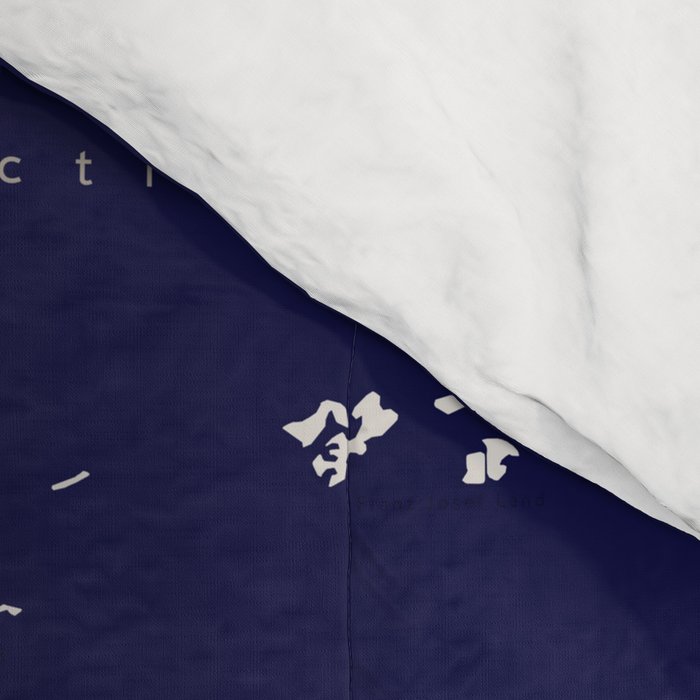 Navy blue and cream world map, "Austin" Comforter Gallery Image 4