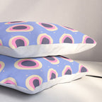 Geometric Mid century Modern blue abstract Pillow Sham Gallery Image 3