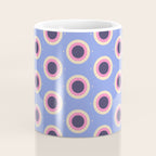 Geometric Mid century Modern blue abstract Coffee Mug Gallery Image 4