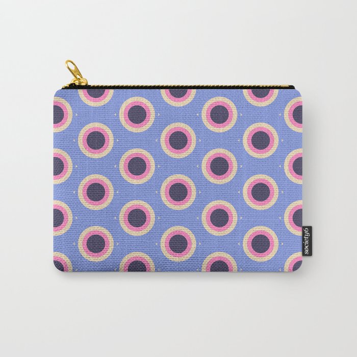 Geometric Mid century Modern blue abstract Carry All Pouch Gallery Image 1