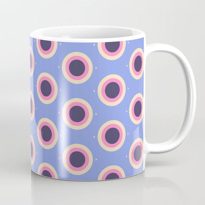 Geometric Mid century Modern blue abstract Coffee Mug Gallery Image 1