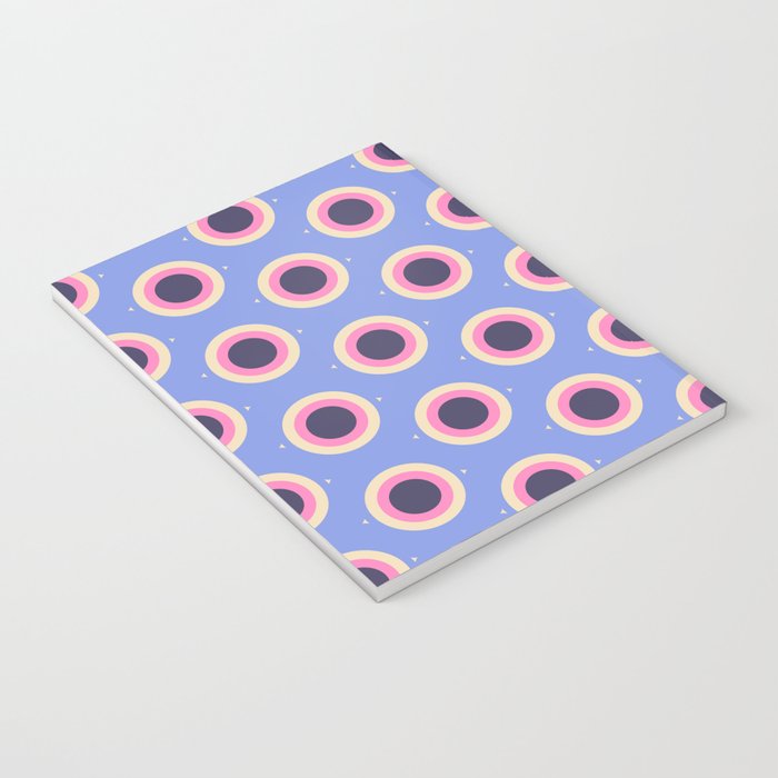 Geometric Mid century Modern blue abstract Notebook Gallery Image 3