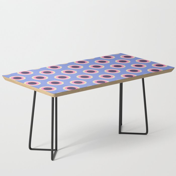 Geometric Mid century Modern blue abstract Coffee Table Gallery Image 1