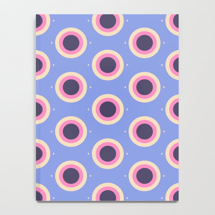 Geometric Mid century Modern blue abstract Notebook Gallery Image 4