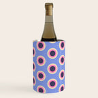 Geometric Mid century Modern blue abstract Wine Chiller Gallery Image 2
