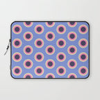 Geometric Mid century Modern blue abstract Laptop Sleeve Gallery Image 1