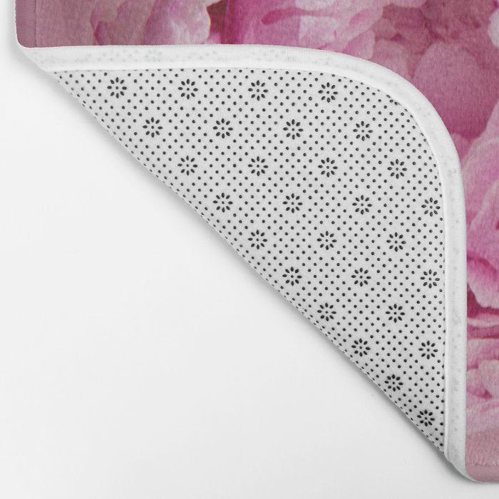 Blush Pink Peonies Bath Mat Gallery Image 2
