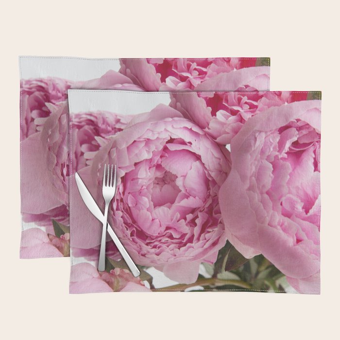 Blush Pink Peonies Placemat Gallery Image 1