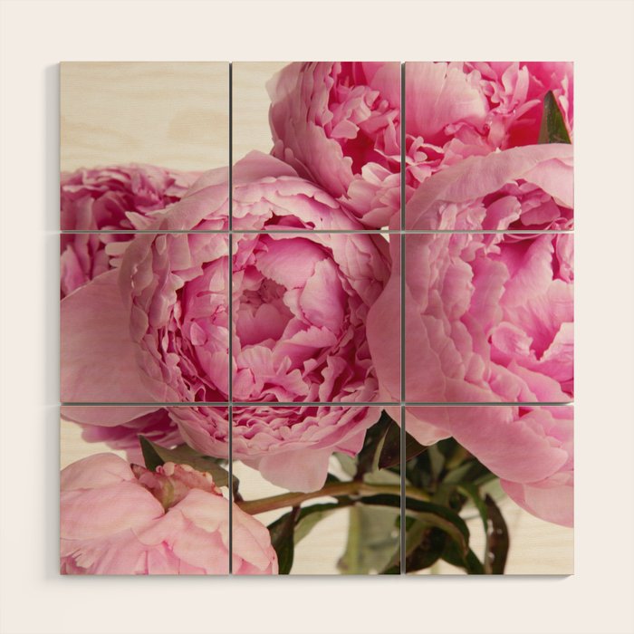 Blush Pink Peonies Wood Wall Art Gallery Image 1