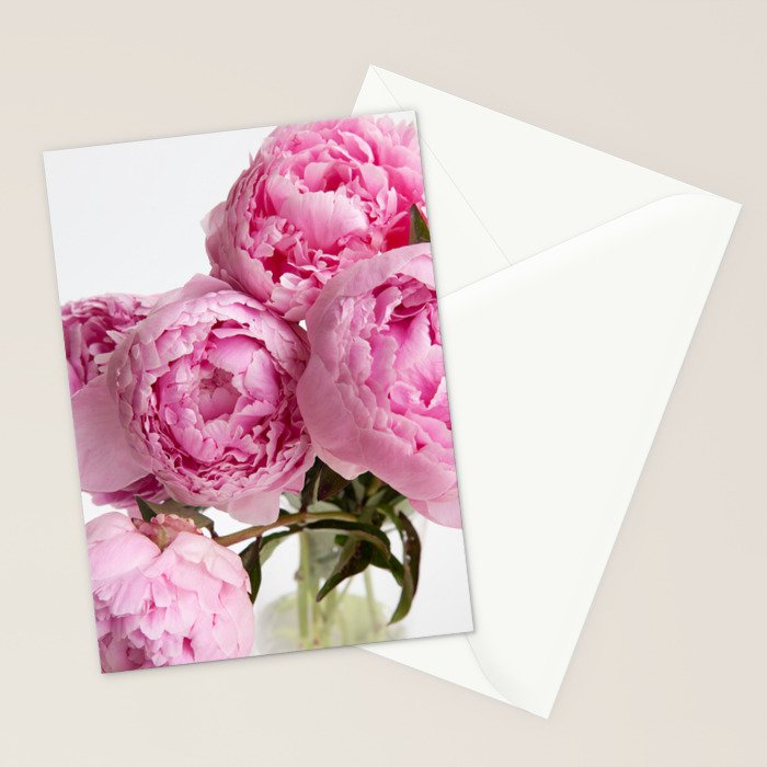 Blush Pink Peonies Stationery Card Gallery Image 2