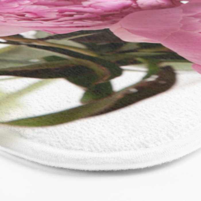 Blush Pink Peonies Bath Mat Gallery Image 3