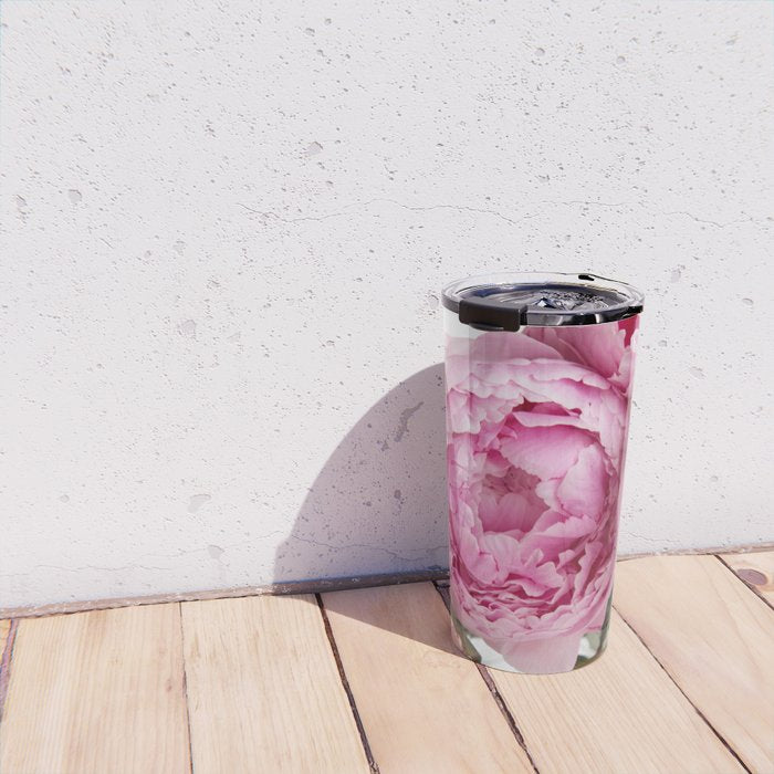 Blush Pink Peonies Travel Mug Gallery Image 4