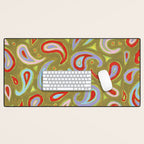 Painted Paisley Desk Mat Gallery Image 1