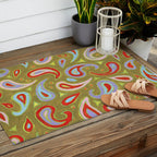 Painted Paisley Outdoor Rug Gallery Image 2