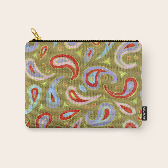 Painted Paisley Carry All Pouch Gallery Image 1