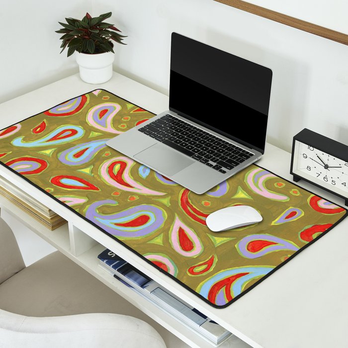Painted Paisley Desk Mat Gallery Image 2