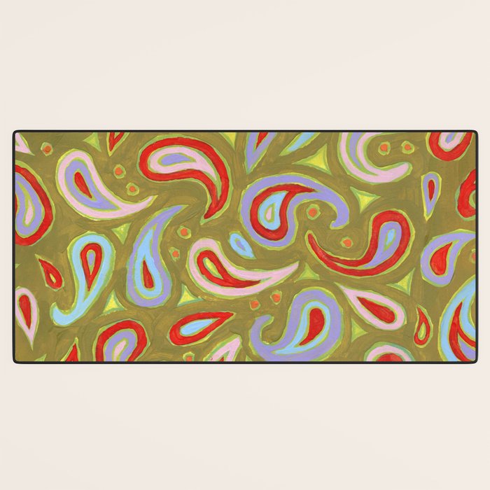Painted Paisley Desk Mat Gallery Image 3