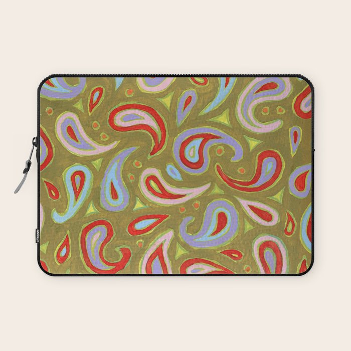 Painted Paisley Laptop Sleeve Gallery Image 1