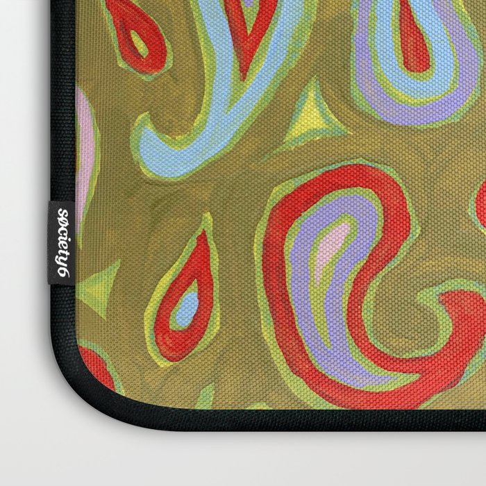 Painted Paisley Laptop Sleeve Gallery Image 3