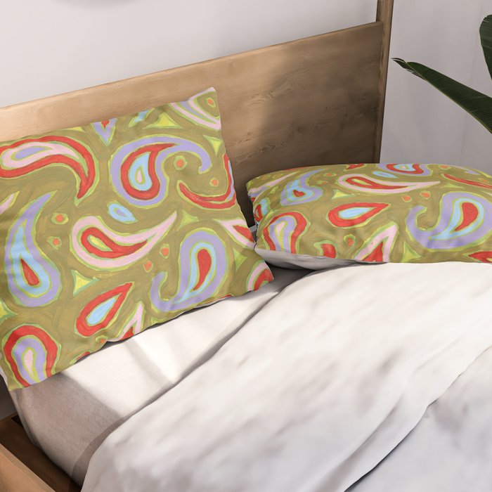 Painted Paisley Pillow Sham Gallery Image 2