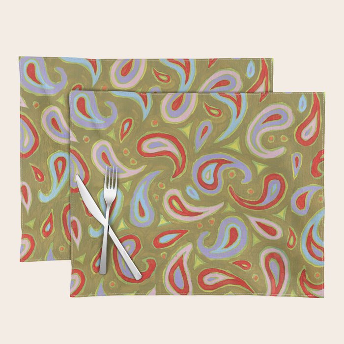 Painted Paisley Placemat Gallery Image 1