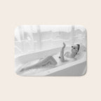 How to live, die, & stay cool in L.A. - Young woman in sunglasses taking a bath black and white photograph - photography - photographs Bath Mat Gallery Image 1