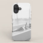 How to live, die, & stay cool in L.A. - Young woman in sunglasses taking a bath black and white photograph - photography - photographs iPhone Case Gallery Image 1
