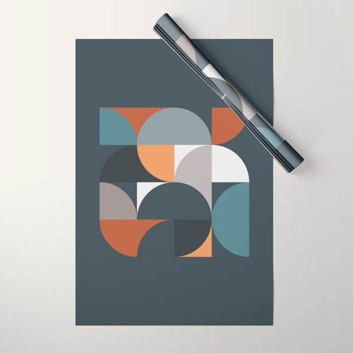 Mid Century Geometric 11/2 Wrapping Paper Gallery Image 1