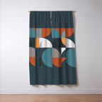 Mid Century Geometric 11/2 Window Curtain Gallery Image 3