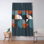Mid Century Geometric 11/2 Window Curtain Gallery Image 5