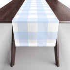 Light blue Gingham ,checkered ,buffalo ,plaid pattern Table Runner Gallery Image 1