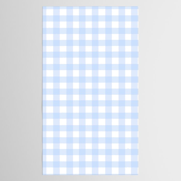 Light blue Gingham ,checkered ,buffalo ,plaid pattern Tablecloth Gallery Image 2
