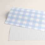 Light blue Gingham ,checkered ,buffalo ,plaid pattern Wrapping Paper Gallery Image 2