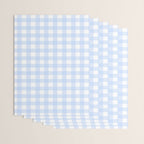 Light blue Gingham ,checkered ,buffalo ,plaid pattern Wrapping Paper Gallery Image 3