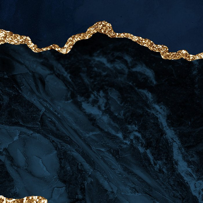 Navy Blue Gold Agate Geode Stone Jewel Pattern Coffee Mug Gallery Image 2