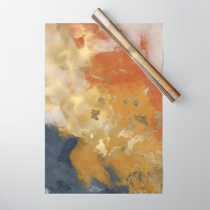 Colorful Modern Abstract Art Print Wrapping Paper Gallery Image 1