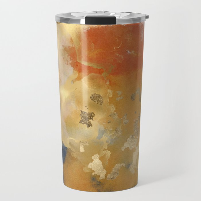 Colorful Modern Abstract Art Print Travel Mug Gallery Image 1