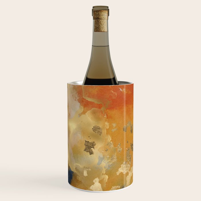 Colorful Modern Abstract Art Print Wine Chiller Gallery Image 1