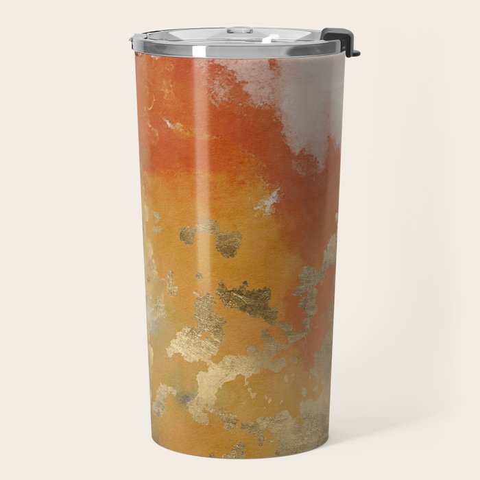 Colorful Modern Abstract Art Print Travel Mug Gallery Image 2