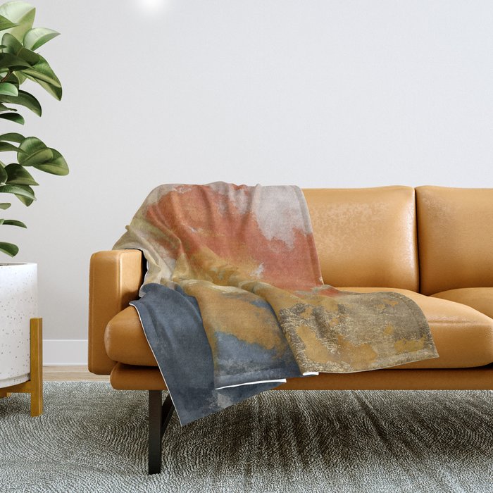 Colorful Modern Abstract Art Print Throw Blanket Gallery Image 1