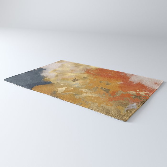 Colorful Modern Abstract Art Print Rug Gallery Image 3
