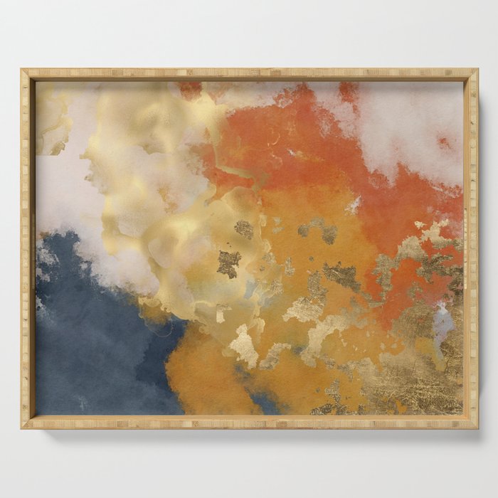 Colorful Modern Abstract Art Print Serving Tray Gallery Image 1