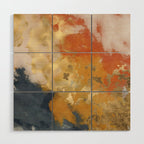 Colorful Modern Abstract Art Print Wood Wall Art Gallery Image 1
