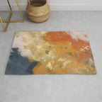 Colorful Modern Abstract Art Print Rug Gallery Image 1