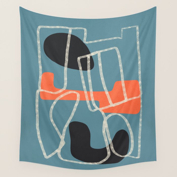 Organic Minimalist Layers 6 Wall Tapestry Gallery Image 4