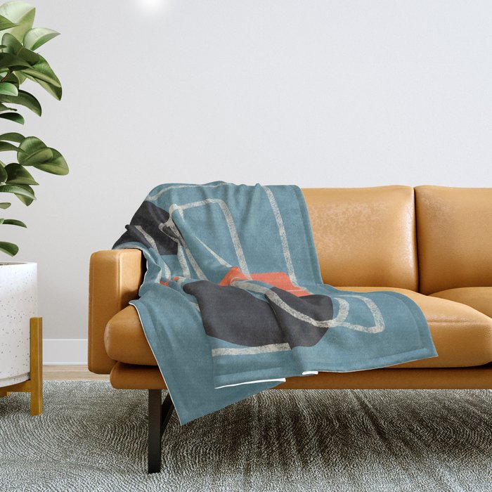 Organic Minimalist Layers 6 Throw Blanket Gallery Image 1