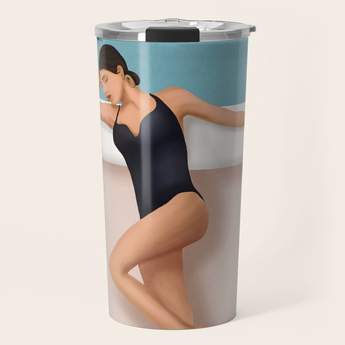At the pool Travel Mug Gallery Image 1