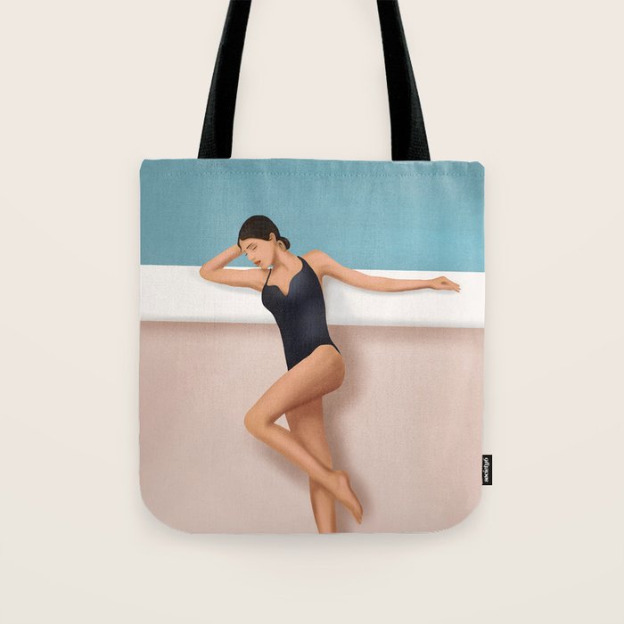 At the pool Tote Bag Gallery Image 1