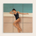 At the pool Wood Wall Art Gallery Image 1